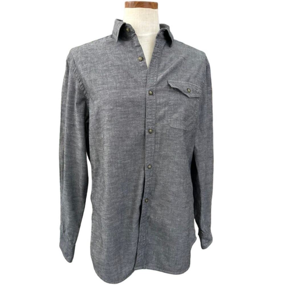 Vintage Tre Vero Gray Chambray Button Down Shirt SIZE M Classic Academia Preppy